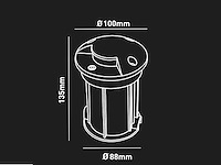 Grondspot gu10 fitting rond (10x) - afbeelding 6 van  7