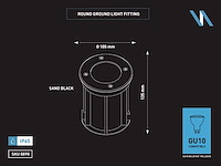 Grondspot gu10 fitting rond (10x) - afbeelding 6 van  6