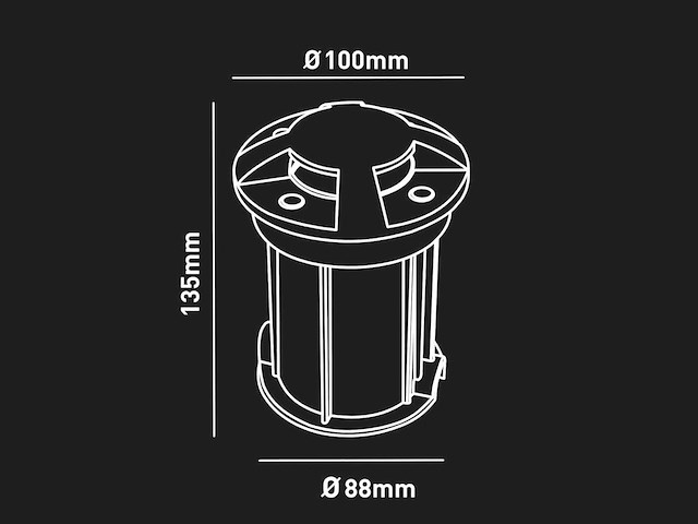 Grondspot gu10 fitting rond (80x) - afbeelding 7 van  7