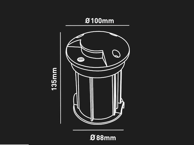 Grondspot gu10 fitting rond(10x) - afbeelding 7 van  7