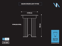 Grondspot gu10 fitting vierkant - afbeelding 5 van  5