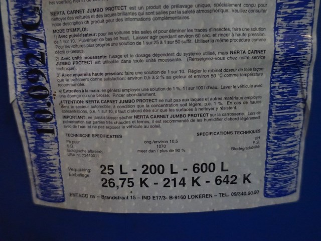 Groot blauw plastieken vat - afbeelding 2 van  10