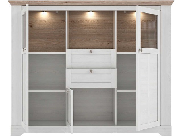 Groot hoog dressoir met verlichting inbegrepen - afbeelding 4 van  8
