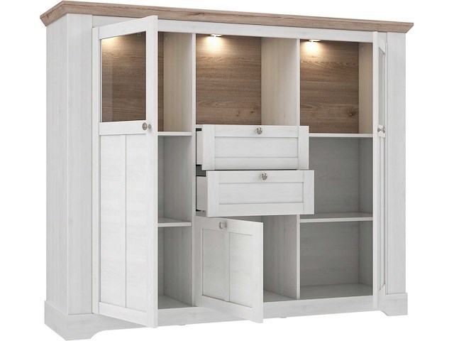 Groot hoog dressoir met verlichting inbegrepen - afbeelding 5 van  8