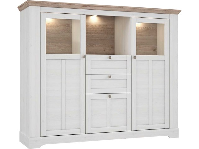 Groot hoog dressoir met verlichting inbegrepen - afbeelding 7 van  8
