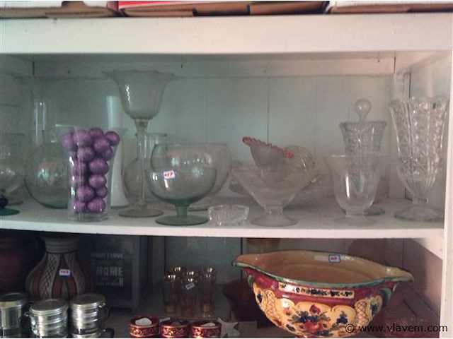 Groot lot glaswerk - afbeelding 1 van  5