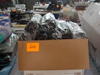 Groot lot plastieken koffietassen met oor (wit/bruin) - afbeelding 1 van  2