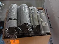 Groot lot plastieken koffietassen met oor (wit/bruin) - afbeelding 2 van  2