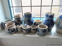 Groot lot steengoed blauw/wit - afbeelding 2 van  3