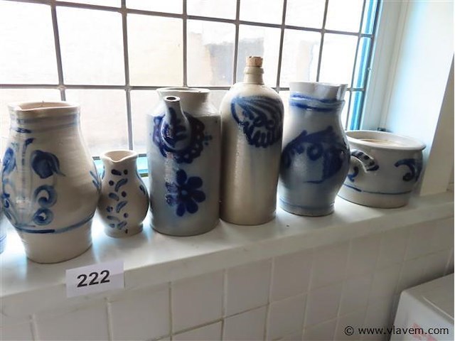Groot lot steengoed blauw/wit - afbeelding 3 van  3