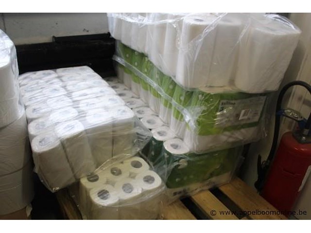 Groot lot wc papier/papier rollen - afbeelding 2 van  3