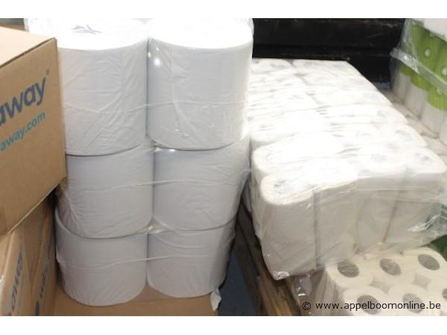Groot lot wc papier/papier rollen - afbeelding 3 van  3