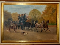 Groot meesterlijk olieverfschilderij alexandre...