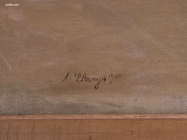 Groot meesterlijk olieverfschilderij alexandre... - afbeelding 2 van  3