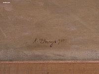 Groot meesterlijk olieverfschilderij alexandre... - afbeelding 2 van  3