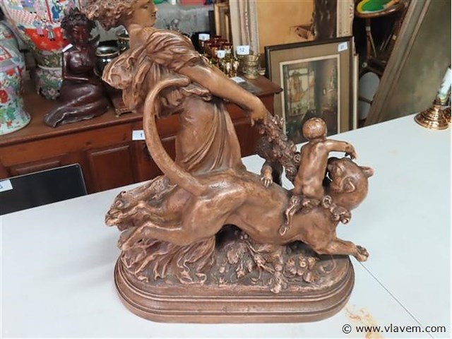 Groot terracotta beeld l.carrier-belleuse - afbeelding 12 van  12