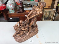 Groot terracotta beeld l.carrier-belleuse - afbeelding 1 van  12