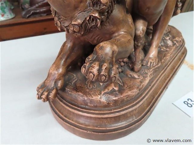 Groot terracotta beeld l.carrier-belleuse - afbeelding 7 van  12