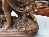 Groot terracotta beeld l.carrier-belleuse - afbeelding 9 van  12