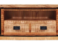 Groot tv-meubel ron in massief hout 185 cm - afbeelding 1 van  1