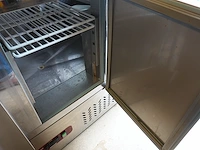 Grote 3-deurs koelkast met saladette en marmeren werkblad (diamond italia) - afbeelding 2 van  12