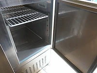 Grote 3-deurs koelkast met saladette en marmeren werkblad (diamond italia) - afbeelding 3 van  12