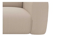 Grote bank in de linkerhoek met meridiaanrug in fijn ribfluik ribfluwelen beige van maison céphy - afbeelding 5 van  8