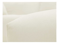 Grote beige fijn geribbelde ribfluweel bank in de linkerhoek van maison céphy - afbeelding 9 van  11