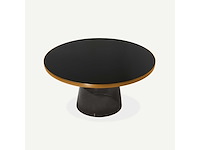 Grote bell salontafel - grijze basis - zwart glazen blad - afbeelding 2 van  4