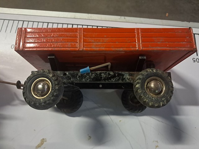 Grote blikken vrachtwagen deutz fahr in perfecte staat l 640 mm b 120 mm h 125 mm - afbeelding 2 van  14