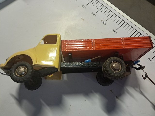 Grote blikken vrachtwagen deutz fahr in perfecte staat l 640 mm b 120 mm h 125 mm - afbeelding 3 van  14