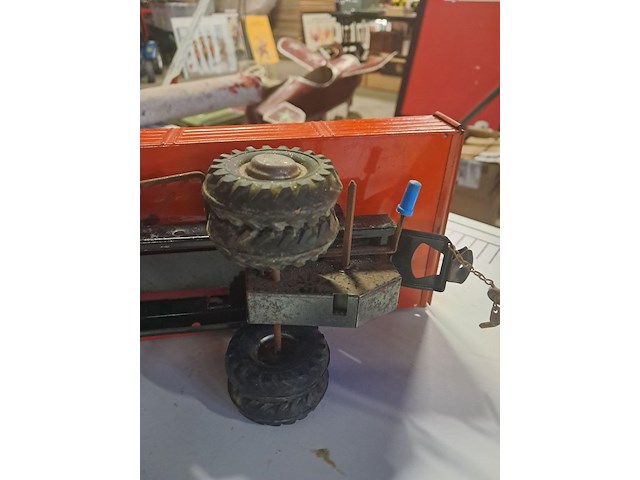Grote blikken vrachtwagen deutz fahr in perfecte staat l 640 mm b 120 mm h 125 mm - afbeelding 5 van  14