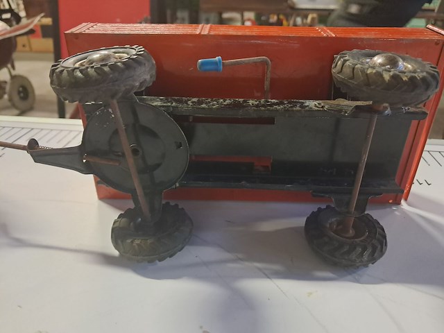 Grote blikken vrachtwagen deutz fahr in perfecte staat l 640 mm b 120 mm h 125 mm - afbeelding 6 van  14