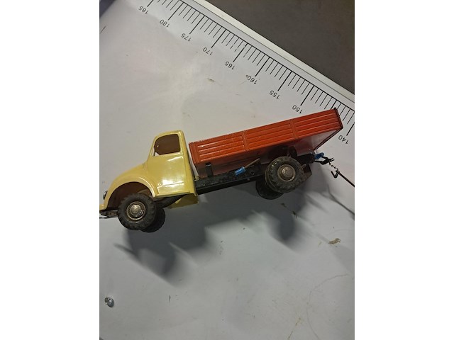Grote blikken vrachtwagen deutz fahr in perfecte staat l 640 mm b 120 mm h 125 mm - afbeelding 14 van  14