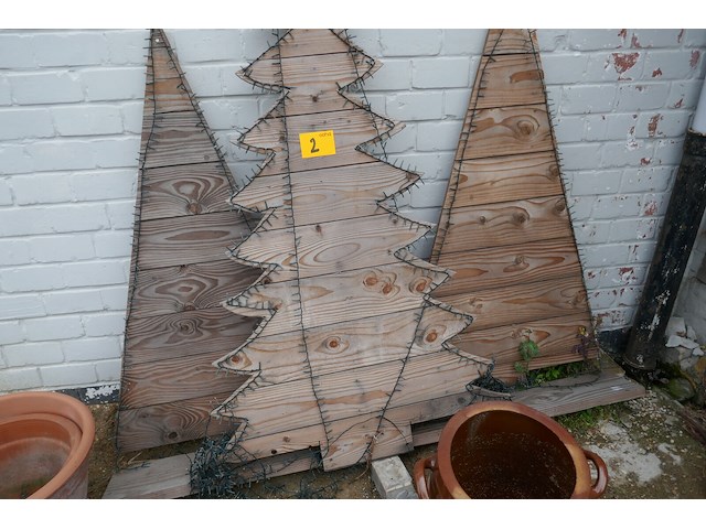 Grote bloempotten + houten kerstboom - afbeelding 4 van  4