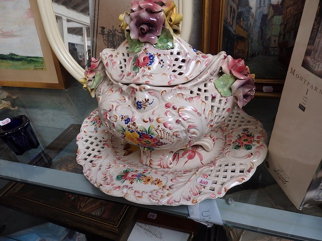 Grote capodimonte vaas - afbeelding 1 van  1