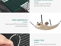 Grote dierenkooi metaal 4 niveaus metaal zwart - afbeelding 3 van  6