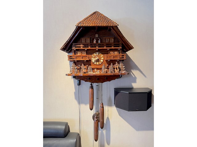 Grote houten koekoeksklok - afbeelding 1 van  2