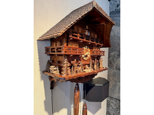 Grote houten koekoeksklok - afbeelding 2 van  2
