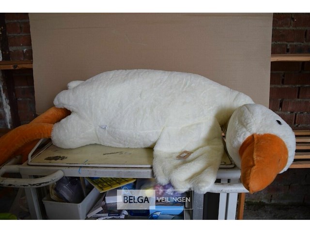 Grote knuffel eend - afbeelding 1 van  2