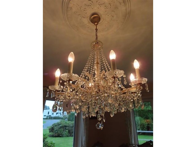 Grote kristallen luster h100 ø70cm - afbeelding 1 van  3