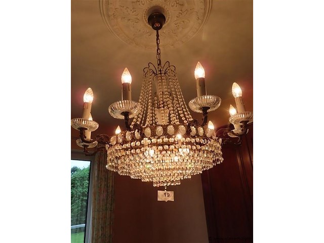 Grote kristallen luster h105 ø75cm - afbeelding 1 van  4