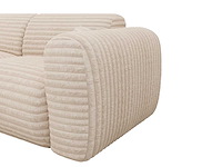Grote linker hoek bank in beige ribfluwelen ribfluwelen - afbeelding 5 van  6