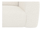 Grote linkerhoek bank met chaise longue rugleuning van witte badstof - afbeelding 6 van  8