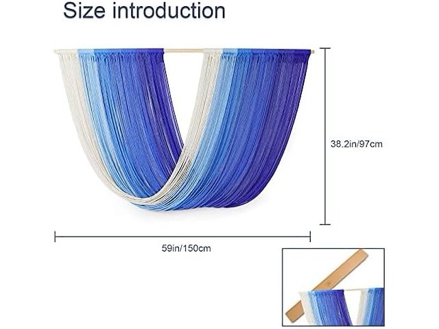 Grote macramé wanddecoratie - afbeelding 2 van  2