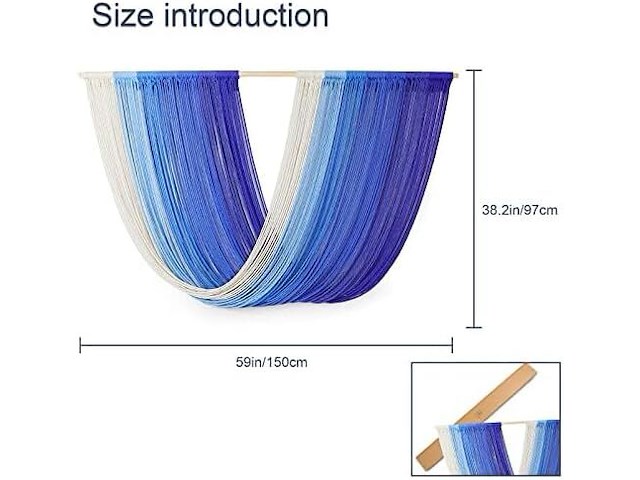 Grote macramé wanddecoratie - afbeelding 2 van  2