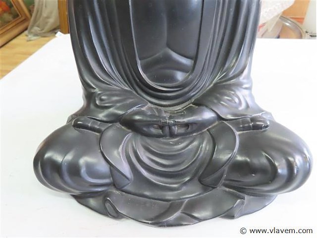 Grote metalen buddha gemarkeerd - afbeelding 3 van  5