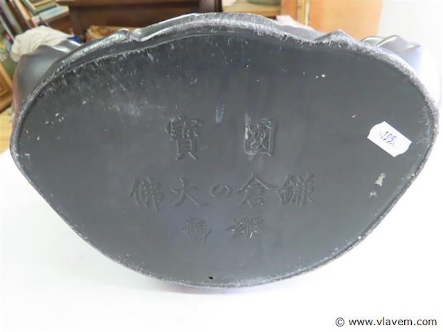 Grote metalen buddha gemarkeerd - afbeelding 4 van  5