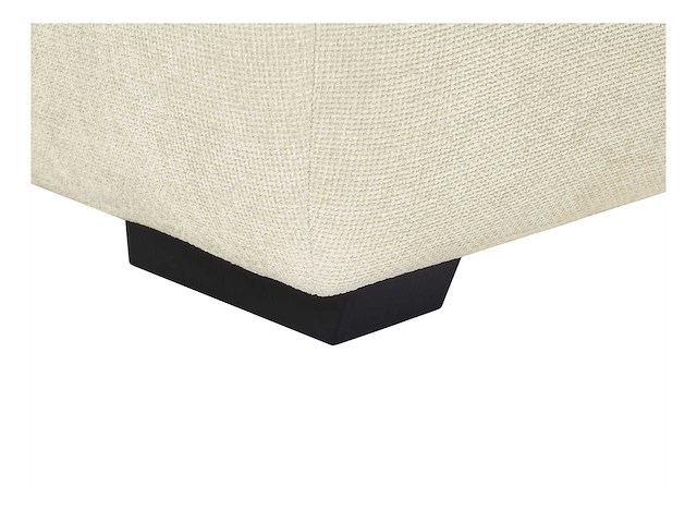 Grote panoramische hoekbank van beige stof met textuur - afbeelding 8 van  10