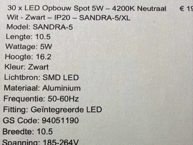 Grote partij aan diverse inbouwspots - afbeelding 4 van  25